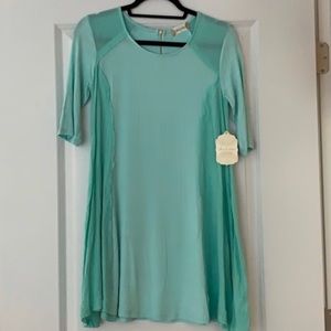 NWT Altar’d State Turquoise Flowy Dress